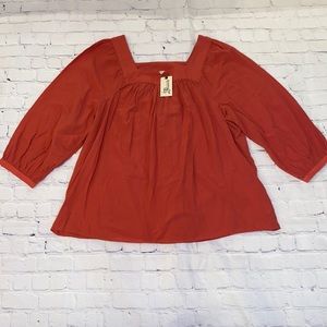 Terra & Sky boho square neck top